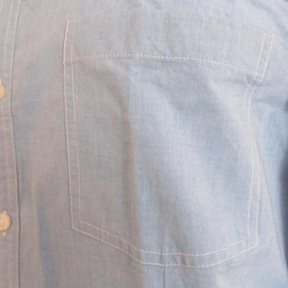 Calvin Klein Jeans Shirt men's casual blue cotton - Picture 3 of 7